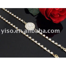 circle rhinestone bra strap